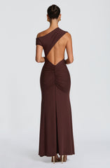 Fiora Maxi Dress - Plum Brown
