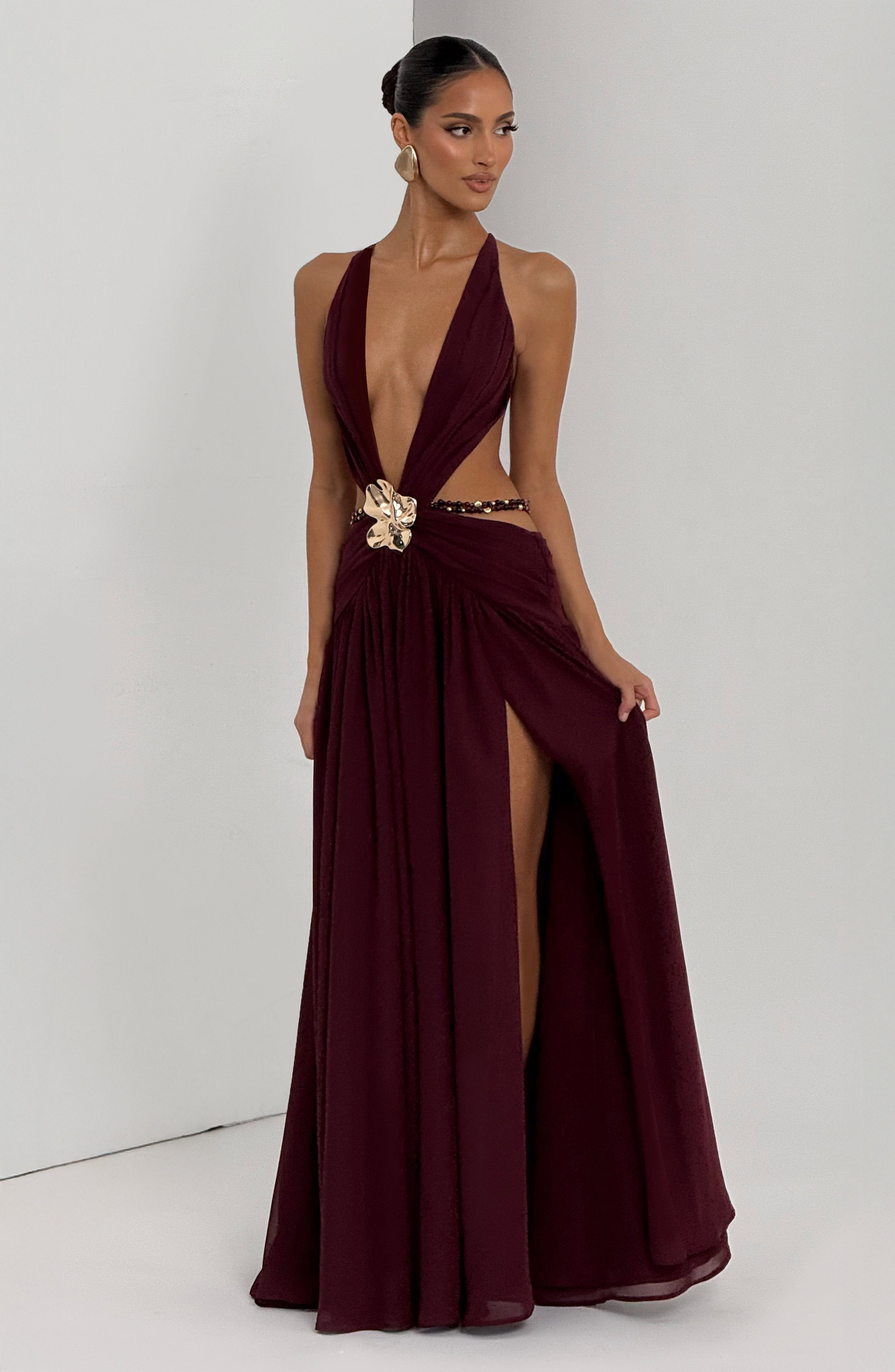 Indianna Maxi Dress - Cherry Lacquer