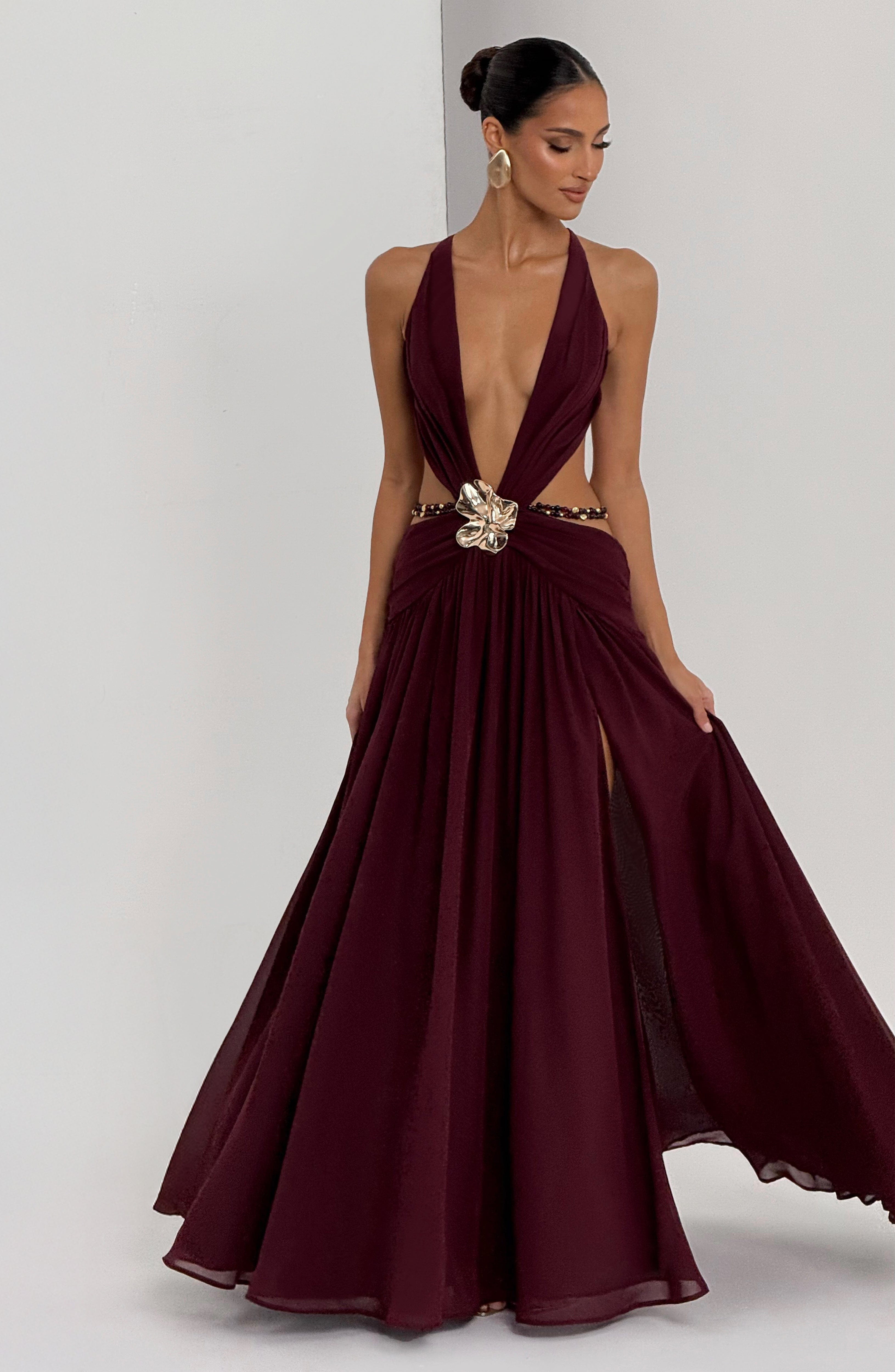 Indianna Maxi Dress - Cherry Lacquer